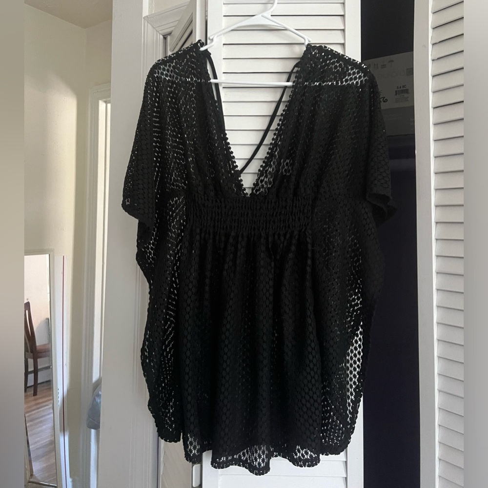 Black beach cover up